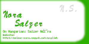 nora salzer business card